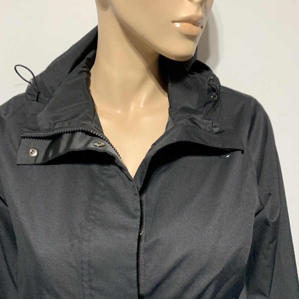 Athleta Sutro Jacket Black Size XS #657492 Hooded Zip Pockets Coated - Picture 3 of 14